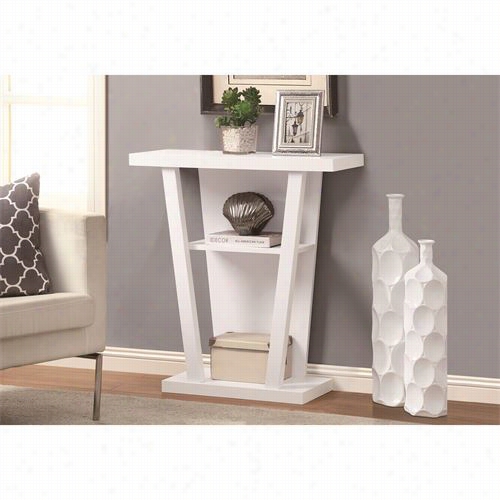 Monarch Specaltis I2560 32""l Hall Console Accent Table Inn Wgite