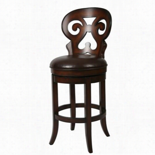 Pastel Furniture Hr-219-26-rd-656 Hermosa 26"&auot; Swivel Barstool In Coarse Cordovan