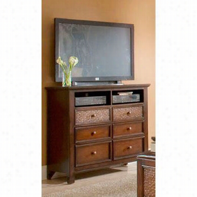 Progressive Furniture P195-46 Kingston Isle Orally Transmitted  Media Chest In Havana Brown