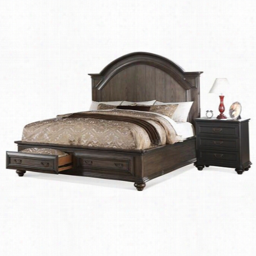 Riverside 15880-15883-15888 Belmeade Calfornia King Bed With Arch Panel Headboard And Storage Footboard