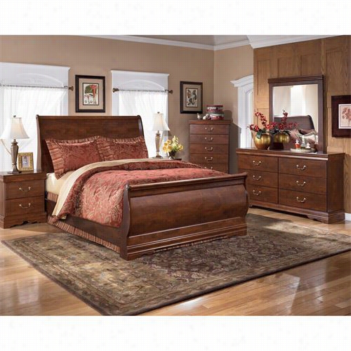 Sinature Design By Ashley B178-744-b178-77-b178-96-b178-92-b178-92 Wilmington Queen Sleigh With Two Nightstands