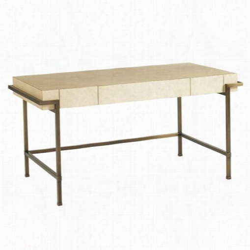 Sligh 100pr-402 Studio Designs Parchmentwrting Desk In Parchment/ivory And Brass