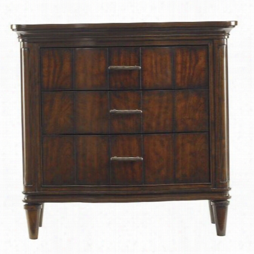 Stanley Furniture 193-13-17 Avalon Heights Swingtime Serpentine Bachelor's Chest In Dark Woodtone