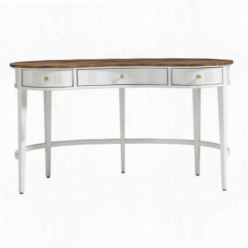 Stanley Fruniture 302-25-04 Charleston Regency Pindkney Kidney Desk In Ropemakers White