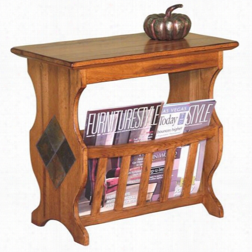 Sunyn Designs 2133ro Sedona Magzine Table In Rustic Oak