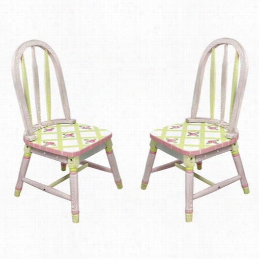 Teamson W-3809g Crackled Rose Set Of 2 Chairs