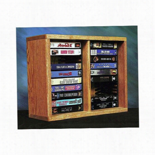 The Wood Shed 210-1vhs Solid Oak Dekstop Or Shelf Vhs Cainet (individual Locking Slots)