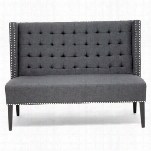 Tovv Furnitue Tov-631144-grey Halifax Linen Banquette Bench In Grey