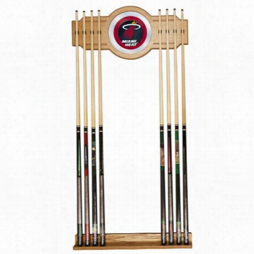 Trademark Home Nba6000-mh Miami Heat Nba Billiard Cue Rack With Mirror