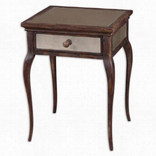 Uttermost 24157 St. Owen End Table In Time-wor Shades Of Whe At And Ruaset