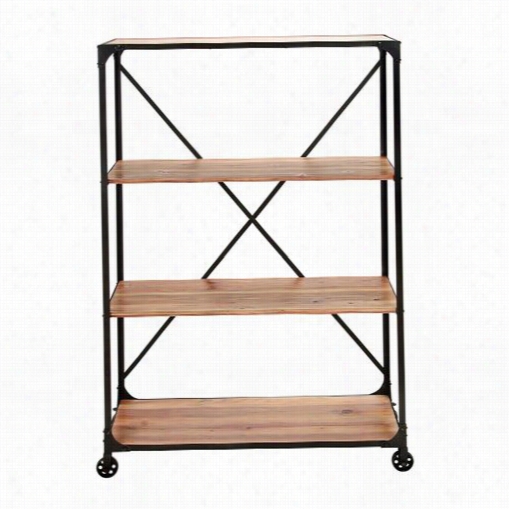 Woodland Miprts 55821 Portable Metal Wood Shelf