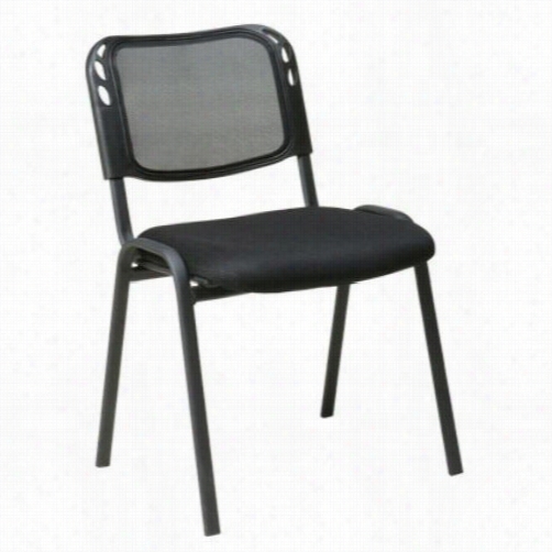 Worksmart Stc2020a2-3 Set Of 2 Armless Stacking Chair In Black