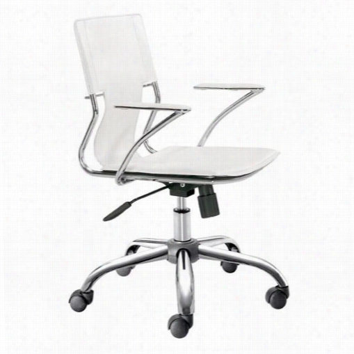 Zuo 205182 Trafic Ooffice Chair In White