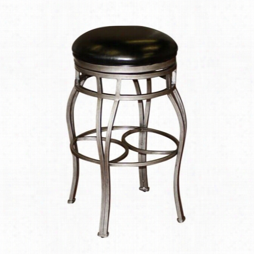 American Heriatge 130715cb-l50 Bella Bar Height Chair In Backless Silver/high Gloss  Black