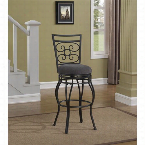 Americn Woodcrafters  B1-151-26f Allbany Counter Stool In Hand Painted Black/gold Highlights/darkgrey