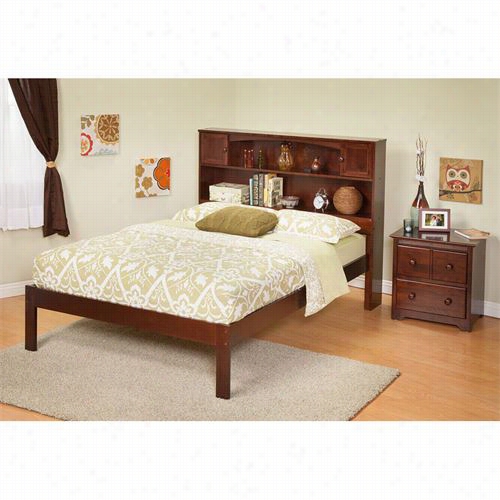 Atlantic Furniture Ar853100 Newport Full Bookccase Bed With Each Open Foot Rail