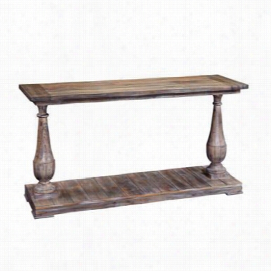 Bassett Mirror T2618-400eec Hitchcock Console Table In Smoked Barnwood