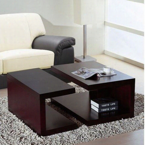 Beverly Hills Fur Niture Jengo-coffeetable Jengoo Two Piece Coffee Table In  Wenge