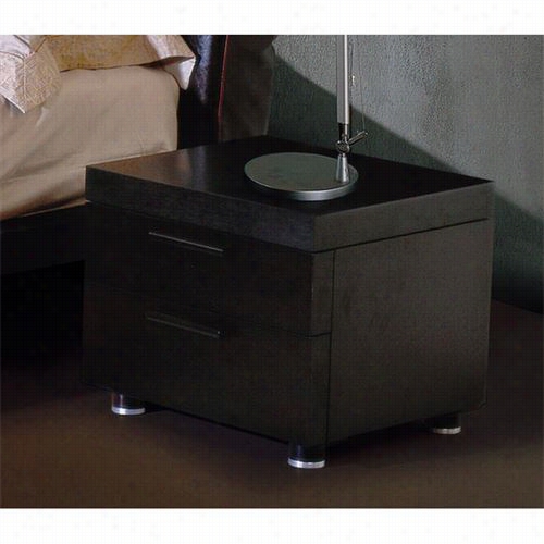 Beverly Hills Furniture Milano-night-stand Milno Slide Tip 2 Drawers Night Stand In Espressso