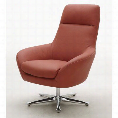 Beverly  Hills Furnitur Navis-orange Nsvis Swivel Seat Of Justice In Orang With Brushed Nickel Base