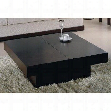 Beverly Hills Furniture Nile-square-ct Nilee Square Motion Storage Coffee Table In Wenge