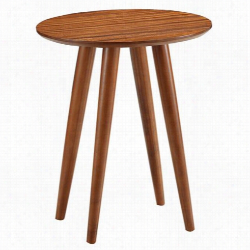 Boraam 33711 Zebra Varberg Side Table In Rich Walnut