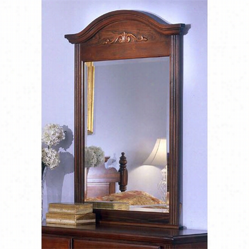 Carolnia Furniture  346700 Carolina Classic 24"" X 34"&" Ve Rtical Beevel Mirror In Cherry
