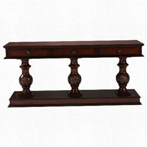 Coast To Coasg 6163 Three Drawer Console Table In Br Own Cherry