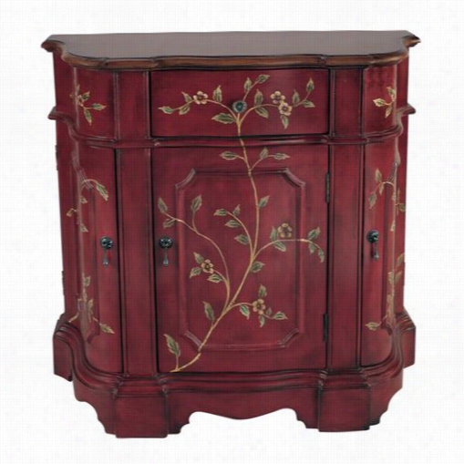 Coast To Coast 94074 One Drawer Three Doors Cabinet In Belvidere Red/brown