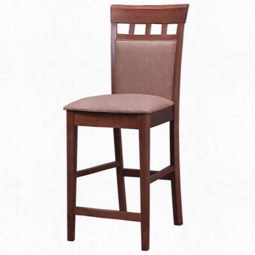 Coaster Furniture 1012l9 Mix  And Match 224"" Upolstered Panel Back Bar  Stool In Walnut - Set Of 2