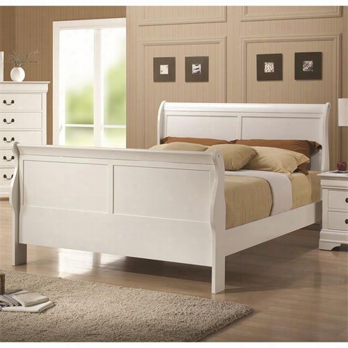 Coaster Furnitur E204691q Quene Sleigh Bed In White