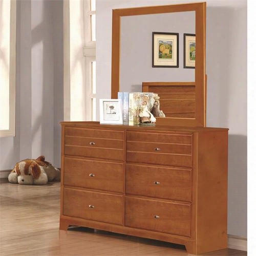 Coatter Fur Niture 400813-400814 Ashton 6 Drawers Dresser And Mirror