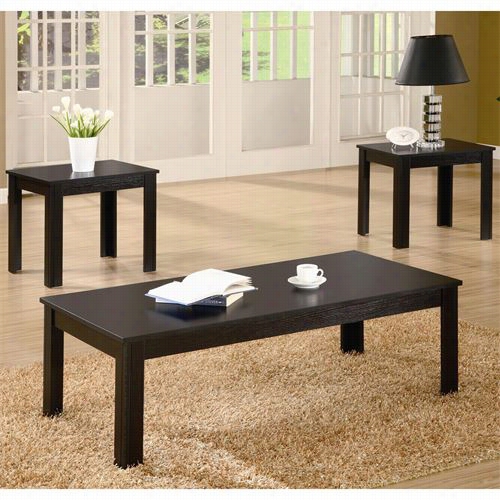 Coaster Furniture 700225 Casual 3 Pieces Occasional Table Set  In Black