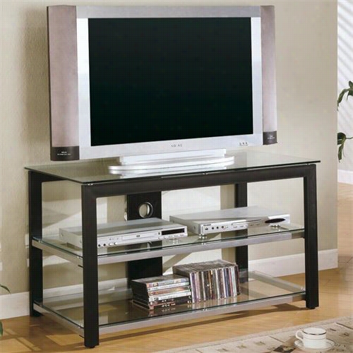 Coaster Furnirure 700612 Contemporary Metal And Glass Media Console