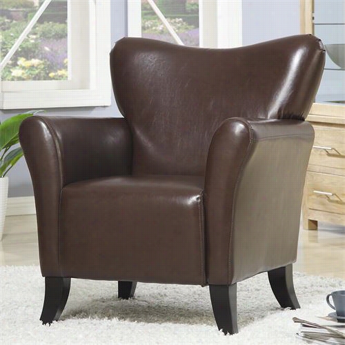 Coaster Furnityre 900254 Vinyl Up Holstered Chair In  Brown Vinyl