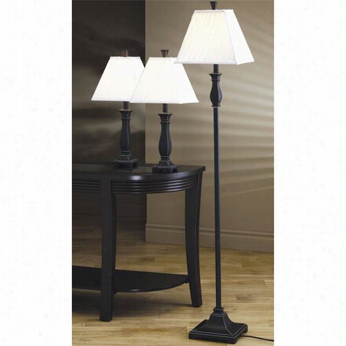 Coaster Furniture 901145 3 Piece Lamp Set In Black