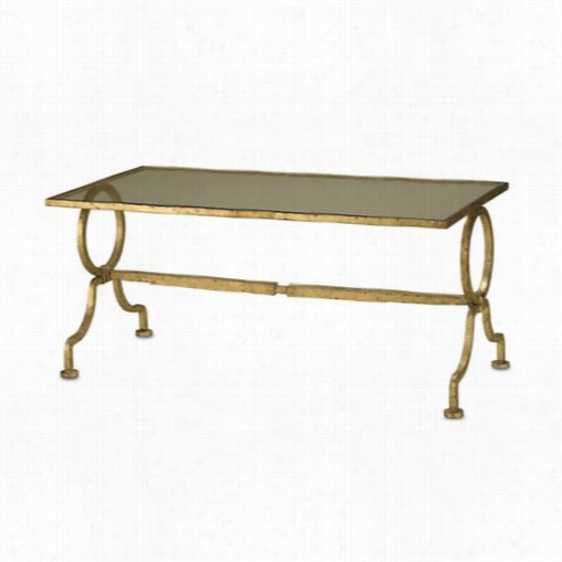 Currrey And Company 4056 Gilbert Rectanguar Table Im Gold Leaf