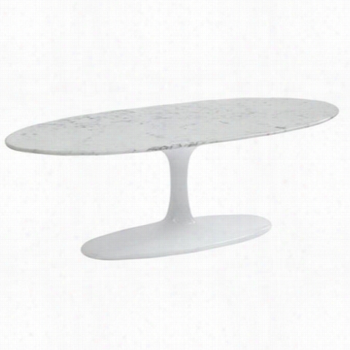 Fine Moc Imports Fmi10065 Flowerr Oval Marble Top Coffee Tablle