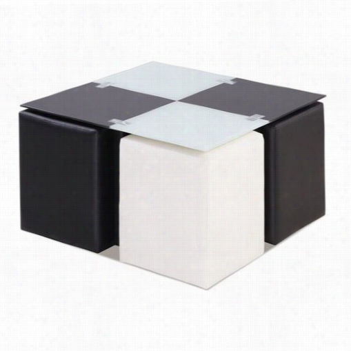 Global Furniture T567tc Coffee Table In Balck / White