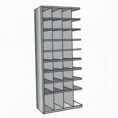 Hallowell A5527-18hg 36""w X 18""d X 87""h Add-on Unit Hi-tech Metal Bin Shelving In Gray