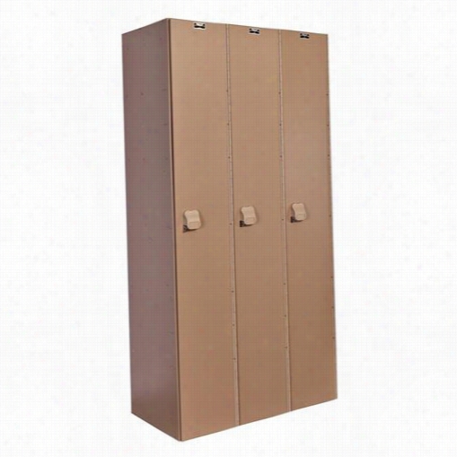 Hallowell Hpl3282-1a 36""w X 18""d X 72""h Single Tier 3-iwde Assembled Aquamwx Plastic Locker