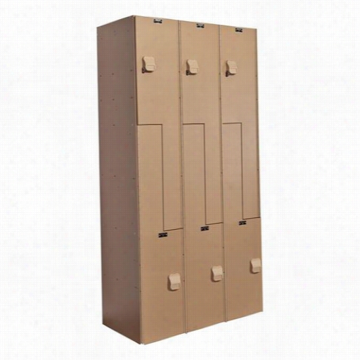 Hallowell Hpl282-za 36""w X 18""d X 72""h Z-tier 3-wide Assembled Aquamax Plastic Locker