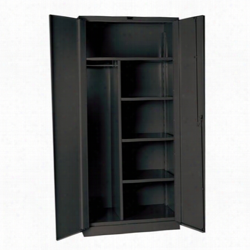 Hallowell Hwg6cc6478-cl 36""w X 24""d X 78""h Galvanite Series Single Tier Double Door Heavy-duty Duratough Combinagion Cabinet In Charcoal