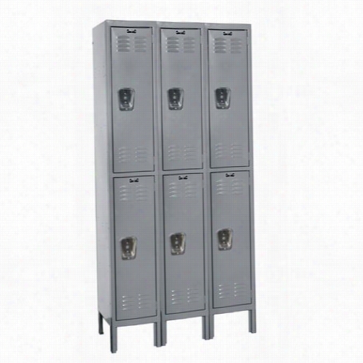 Hallowell U3588-2a 45""ww X 18""d X 78""h Doubletier 3-widea Ssembled Premium Locker