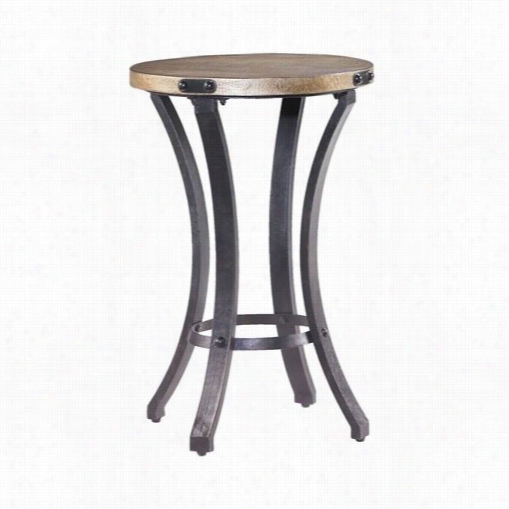 Hammary  090-370 Hidden Treasures Metal Base Round Accent Table