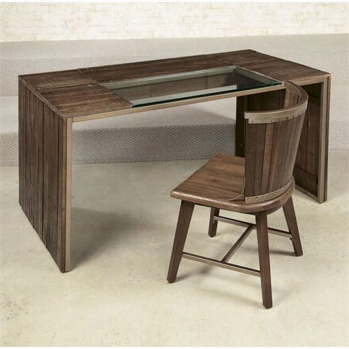 Hammary 276-940 Flashbacck Parson Desk In Rusty Rex Brown