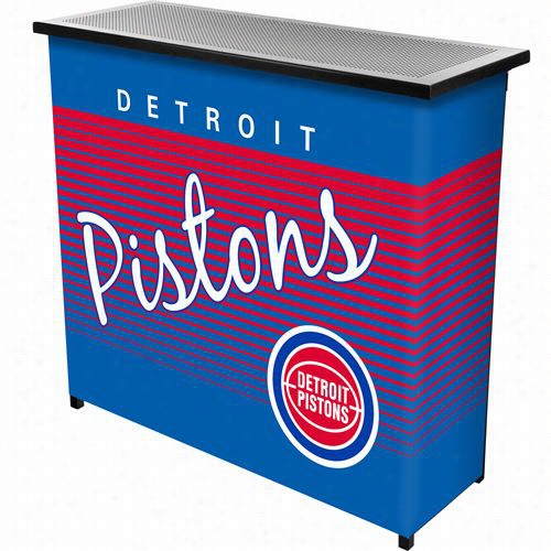 Hardwood Classics Nba Nba8000hc-dp Detroit Pistons Portable Bar With Case