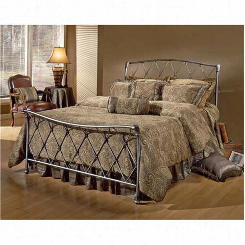 Hillsdale Furniture 12 98-500 Silverton Queen Couch Set In Brushed Silver - Rails Not Included