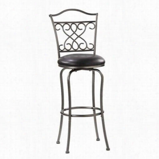 Hillsdale Furniture 4127-831 Walyand Swivel Barstool In Pewter