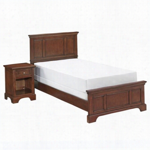 Home Styles 5529-4020 Chesapeake Twin Bed And  Night Stand In Chrrry